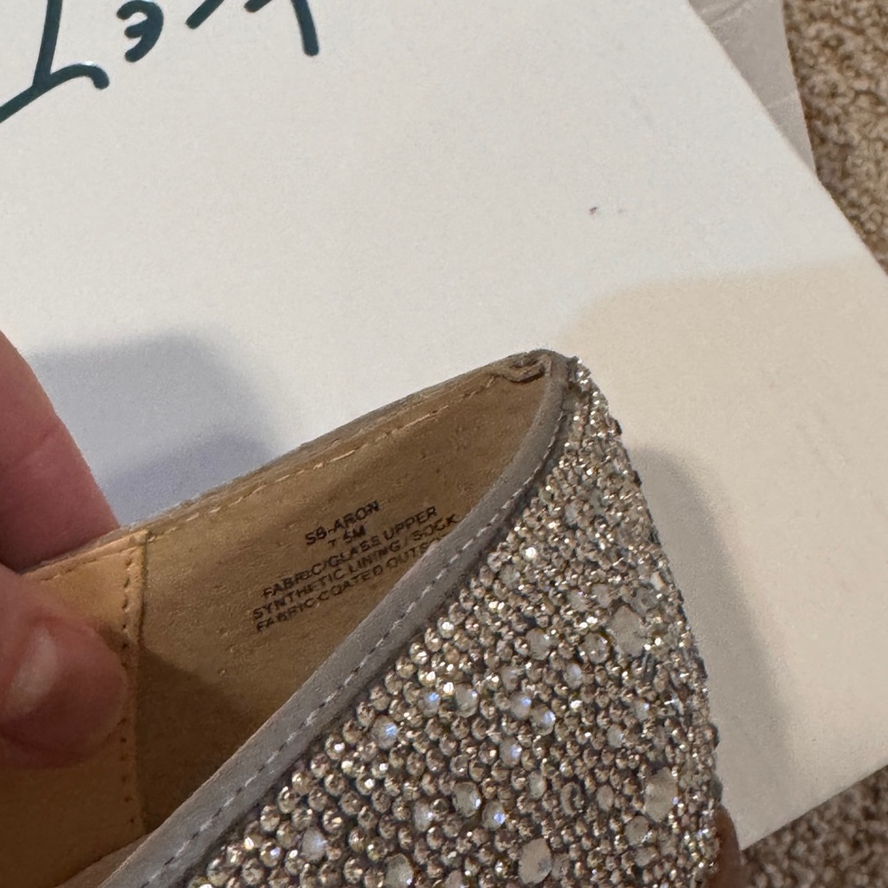 Betsey Johnson Sparkling Silver Loafers size 7.5 - Picture 7 of 13